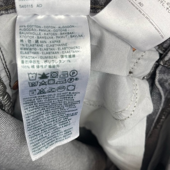 Levi's Premium Wedgie Icon Fit Jeans in Bite My Dust Gray High Waist Ankle 25 - Picture 14 of 16